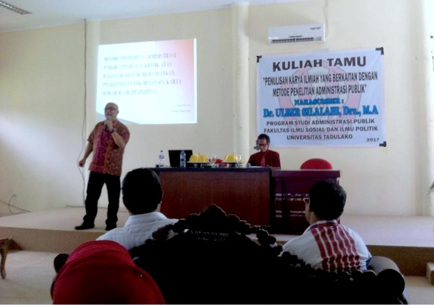 Prodi Administrasi Publik Hadirkan Dr. Ulber Silalahi Dalam Kuliah Tamu Terkait Metodologi Penelitian