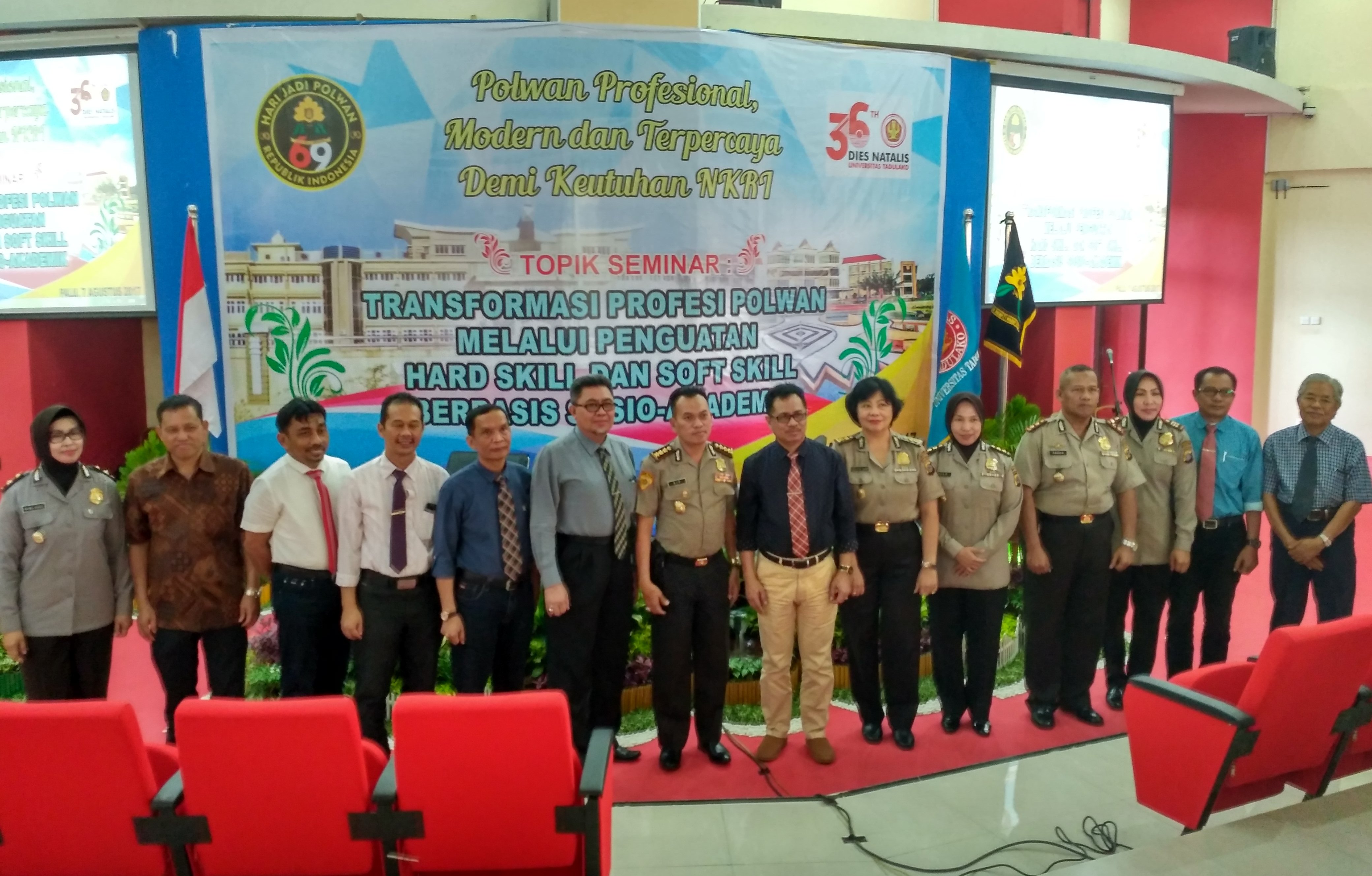 Polda Sulteng Bersama Untad Selenggarakan Seminar Ilmiah Bertajuk Peningkatan Hard & Softskill Abdi Negara Polwan