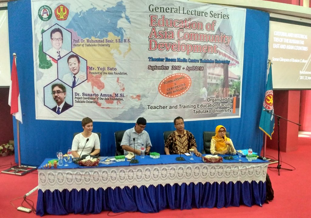 Kuliah Umum Untad Bersama One Asia Foundation Hadirkan Pemateri Asal Pacific National University Khabarovsk Rusia
