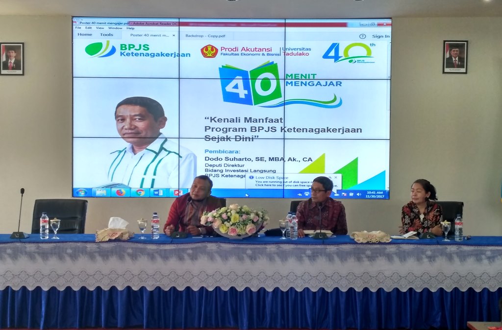 Prodi Akuntansi Untad Bersama BPJS Kenalkan Manfaat BPJS Ketenagakerjaan Sejak Dini Kepada Mahasiswa