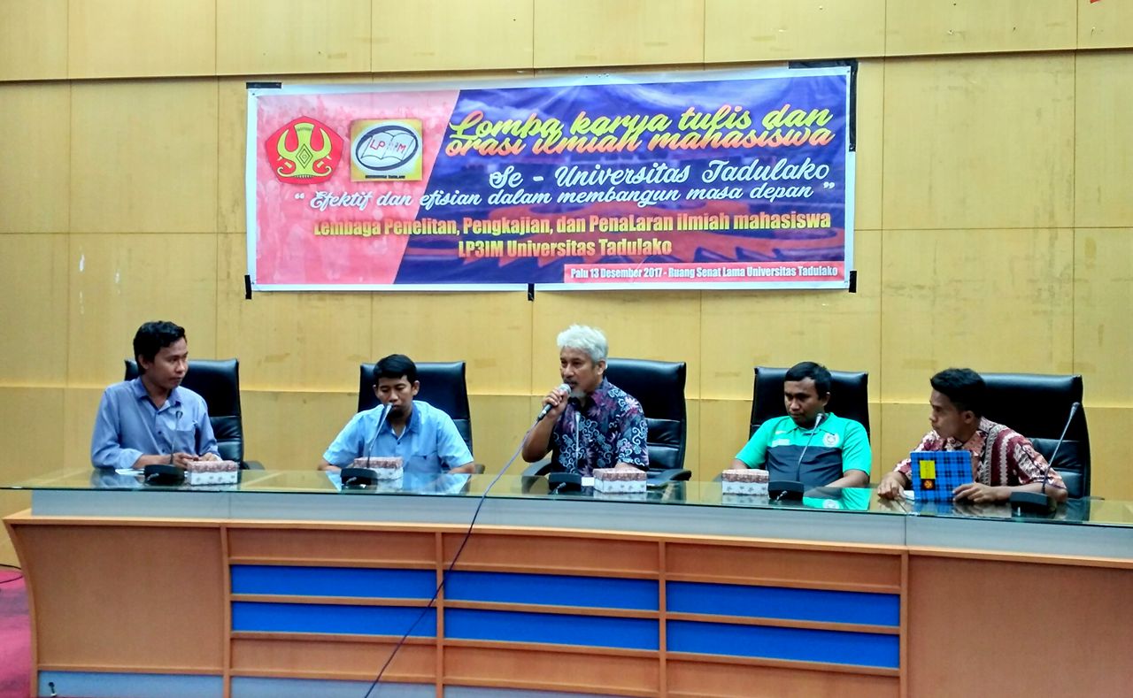 LP3IM Untad Selenggarakan Lomba Karya Tulis dan Orasi Ilmiah Se Universitas Tadulako