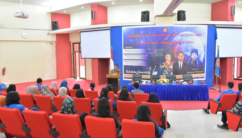 Sosialisasi Beasiswa Internasional Office Untad Hadirkan Alumni Dikti, LPDP dan Australia Awards