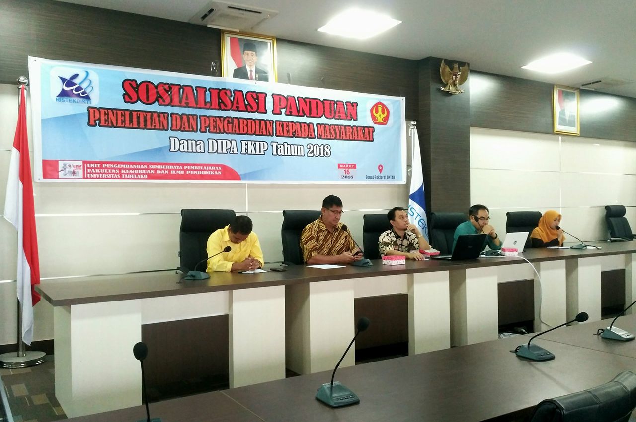 FKIP Untad Sosialisasikan Panduan Penelitian & Pengabdian Kepada Masyarakat 2018 Untuk Para Akademisi
