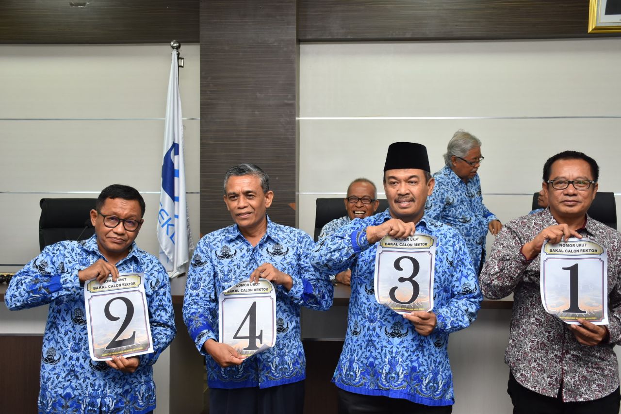 Senat Untad Umumkan Empat Bakal Calon Rektor Periode 2019 – 2023