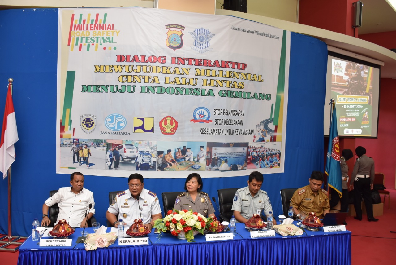 Polda Sulteng Bersama Untad Ajak Generasi Milenial Tingkatkan Kesadaran Berlalu Lintas