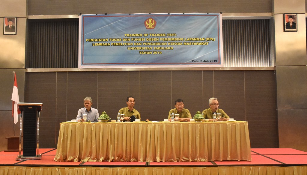 LPPM Untad Gelar Training Of Trainers Pengembangan Program Mahasiswa KKN & Penguatan Tugas Dosen Pembimbing Lapangan