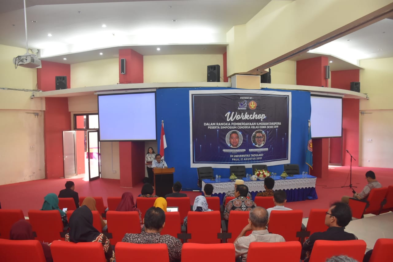 Berdayakan Ilmuwan Diaspora, Untad Gelar Workshop Simposium Cendekia Kelas Dunia (SKCD) 2019