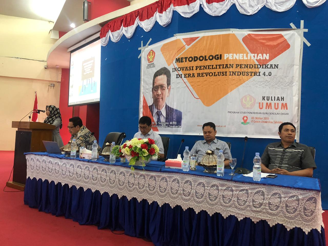 Kuliah Umum FKIP Prodi PGSD Untad Angkat Tema Terkait Inovasi Penelitian Pendidikan Di Era Revolusi Industri 4.0