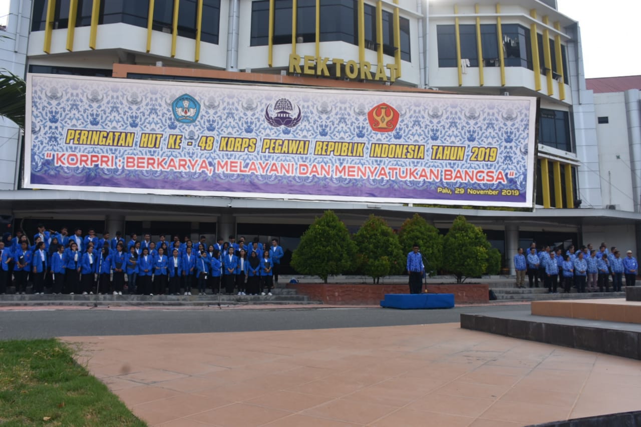 Untad Gelar Upacara Peringatan HUT KORPRI Ke 48