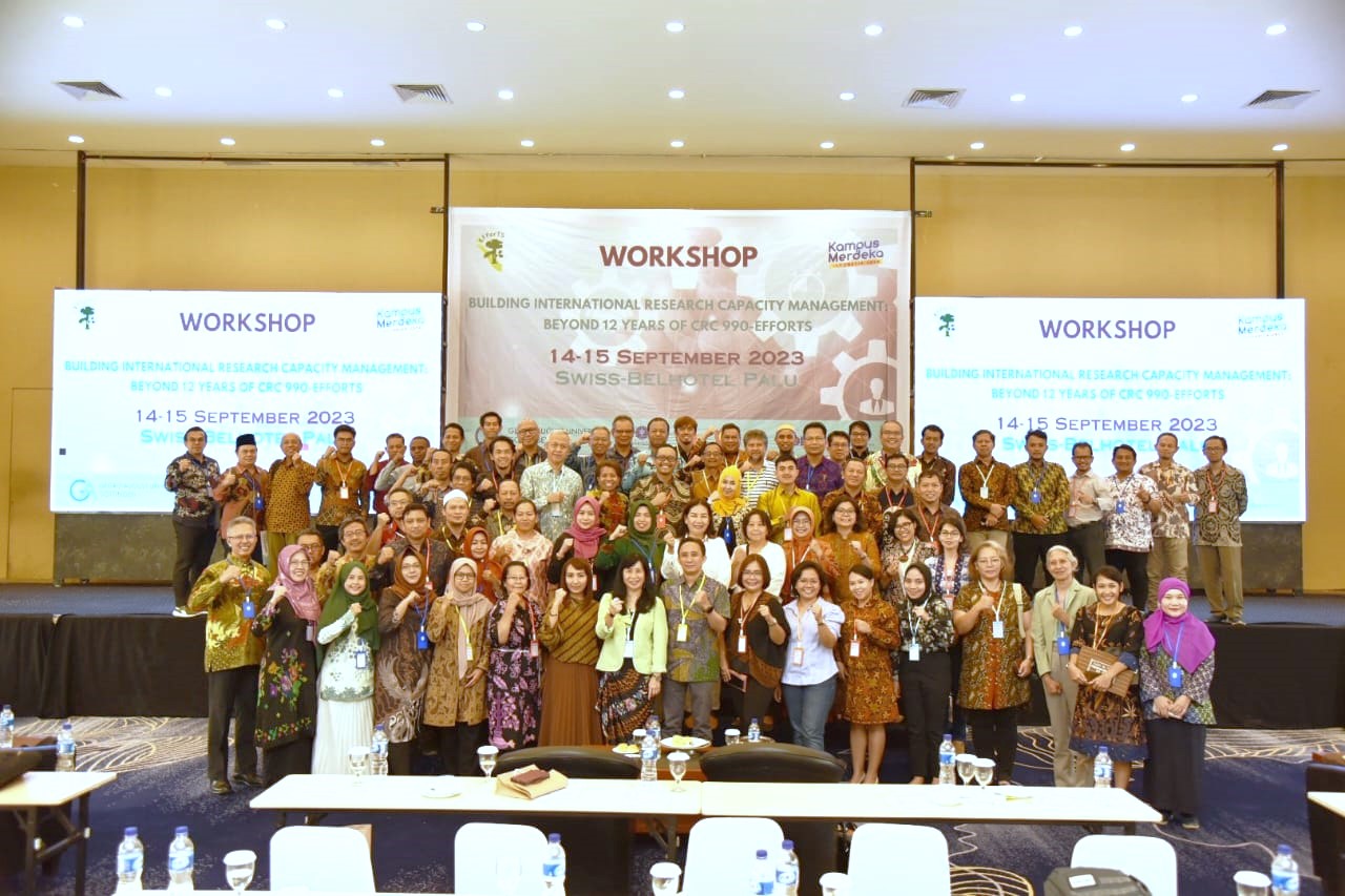 Untad Gelar Workshop Peningkatan Manajemen Kapasitas Penelitian Internasional CRC 990-Efforts